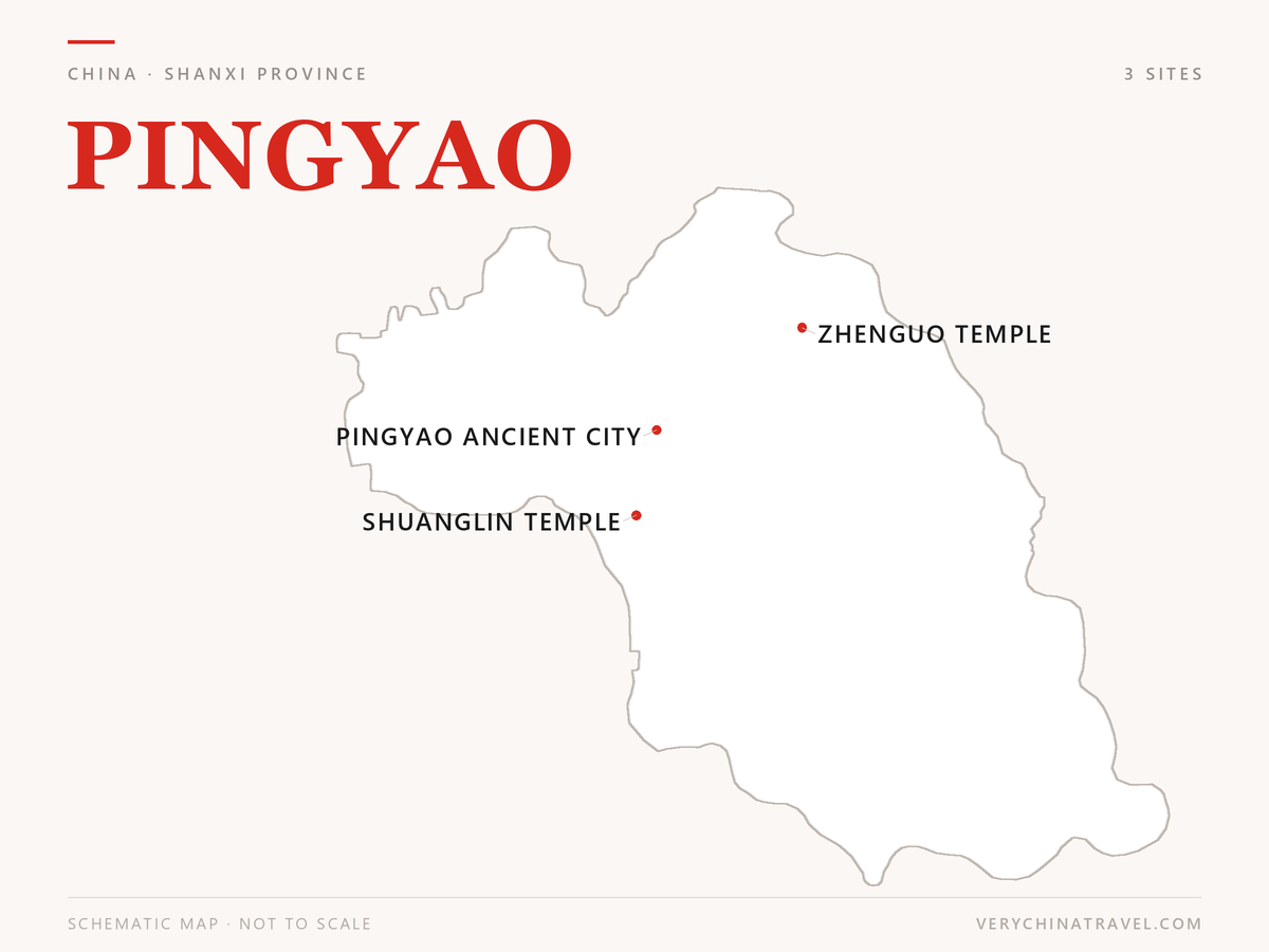 Pingyao location map